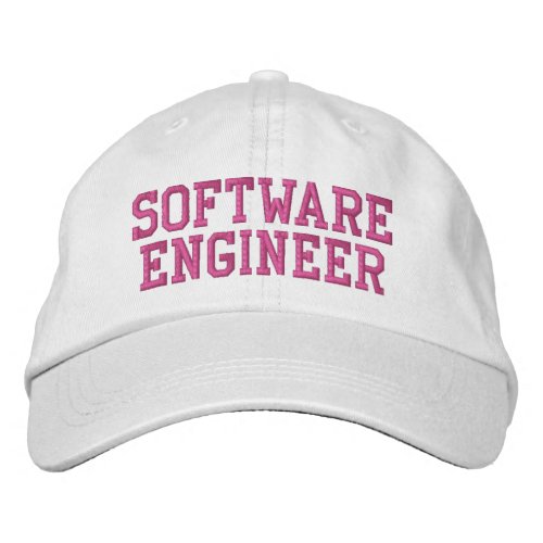 Software Engineer Computer Programmer Typography Embroidered Baseball Cap