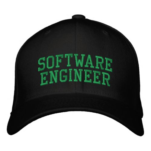 Software Engineer Computer Programmer Typography Embroidered Baseball Cap