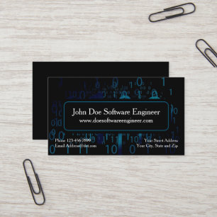 Software Engineer Cyber Security Business Card