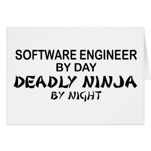 Software Engineer Deadly Ninja Cards (Front Horizontal)