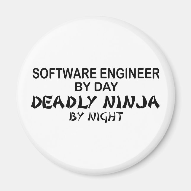 Software Engineer Deadly Ninja Magnet (Front)