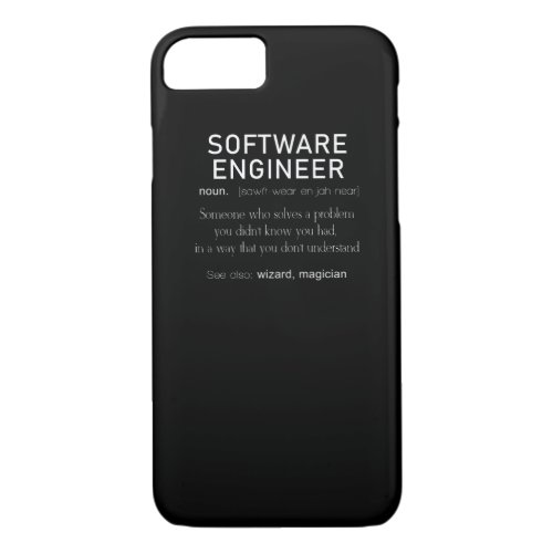 Software Engineer Definition Coder Definition iPhone 87 Case