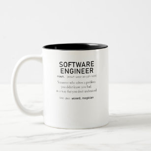 Software Engineer Definition Coder Definition Two-Tone Coffee Mug