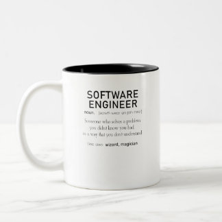 Software Engineer Definition Coder Definition Two-Tone Coffee Mug
