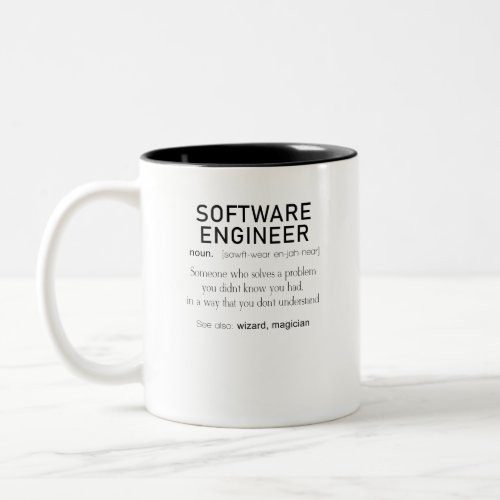 Software Engineer Definition Coder Definition Two_Tone Coffee Mug
