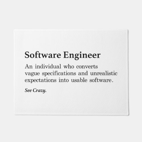 Software Engineer Definition Doormat