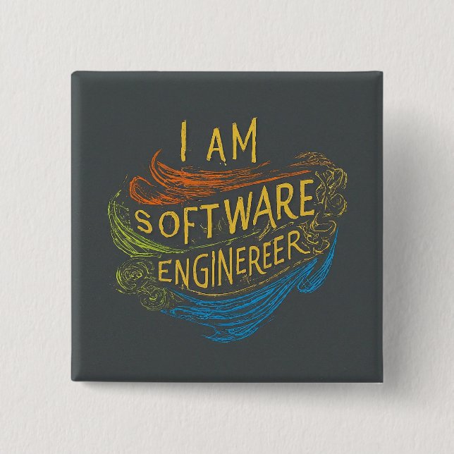 Software Engineer-Designed Button (Front)