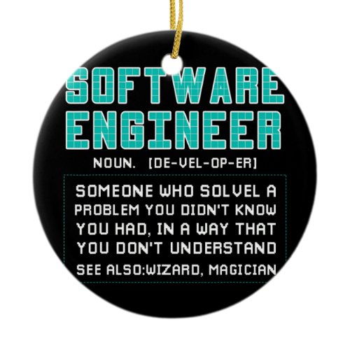 Software Engineer Developer Definition Ceramic Ornament