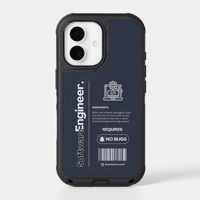 Software Engineer – Funny Work Humor, Office Gift Otterbox iPhone Case (Back)