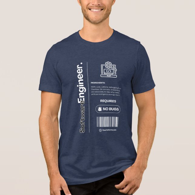 Software Engineer – Funny Work Humor, Office Gift Tri-Blend Shirt (Front)