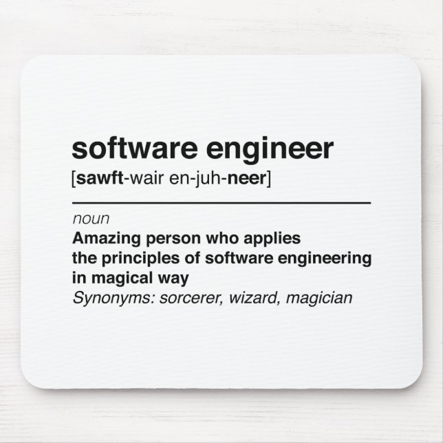 Software engineer mouse pad (Front)