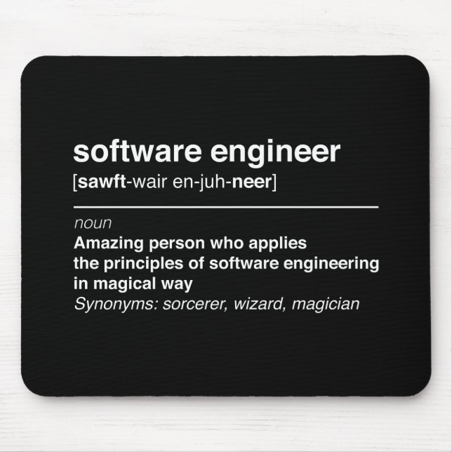 Software engineer mouse pad (Front)