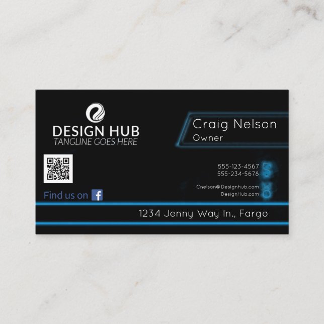 Software Engineer professional business card (Front)