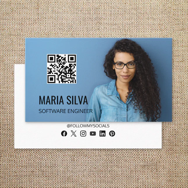 Software Engineer Programmer Professional Photo Business Card | Zazzle