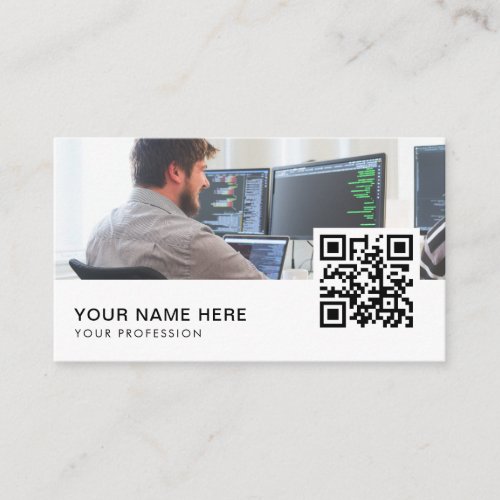 Software Engineer QR Code  Business Card