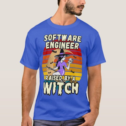 SOFTWARE ENGINEER RAISED BY A WITCH HALLOWEEN DESI T_Shirt