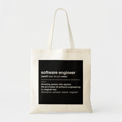 Software engineer tote bag