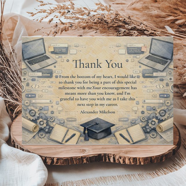 Software Engineering Graduation Thank You Card (Creator Uploaded)