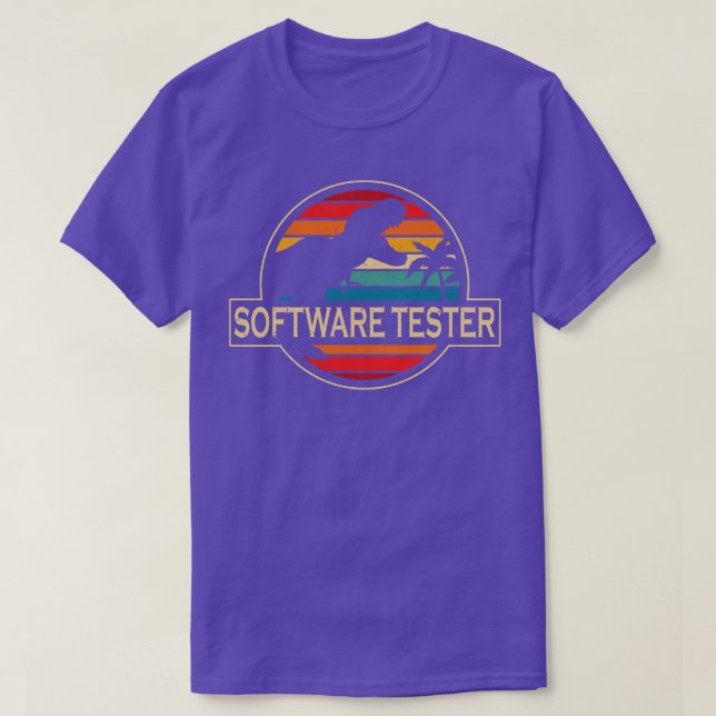 Software Tester Dinosaur 2 T-Shirt (Design Front)