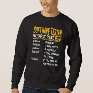 Software Tester Hourly Rate Software Analyst Expe Sweatshirt