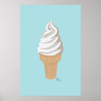 Softy Cone Poster by flopsock at Zazzle