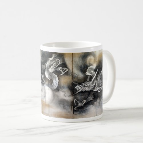 Soga Nichokuan Dragon and Tiger Coffee Mug