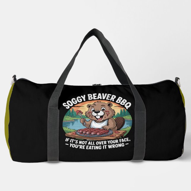 Soggy Beaver BBQ  Duffle Bag (Front)