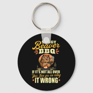 Soggy Beaver Bbq Shirt Keychain