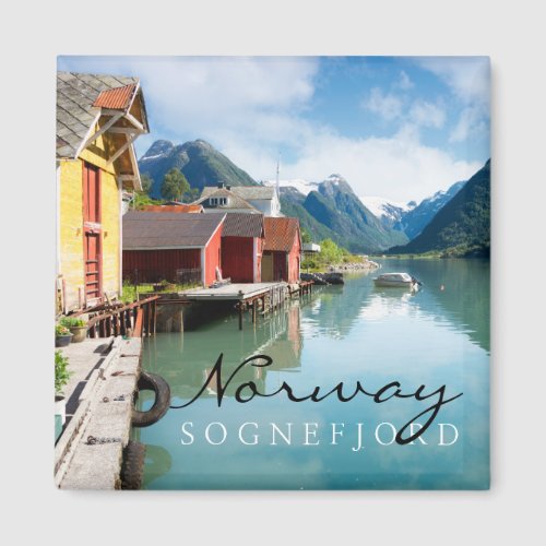 Sognefjord fjord landscape in Norway Magnet