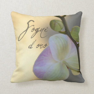 Sogni D'oro (sweet dreams) Orchid Throw Pillow