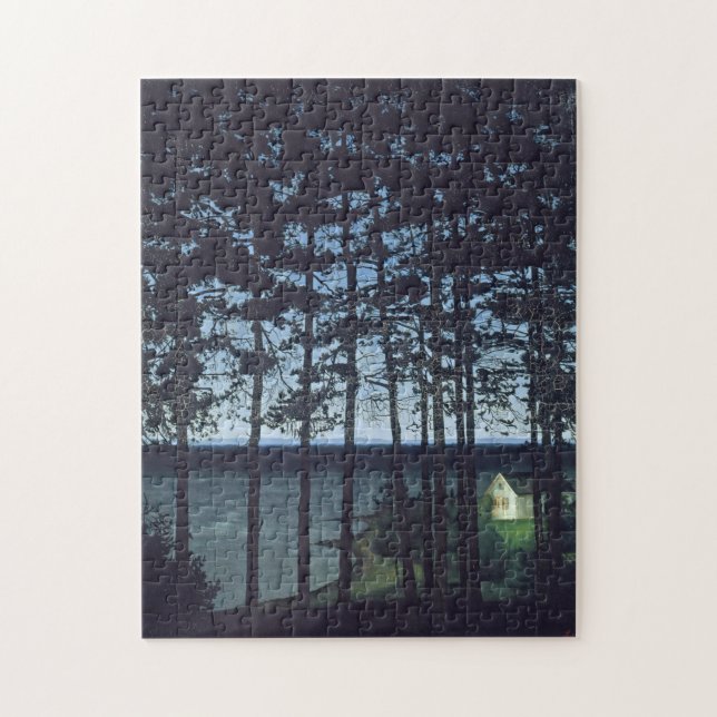 Sohlberg Fishermans Cottage Landscape Painting Jigsaw Puzzle (Vertical)