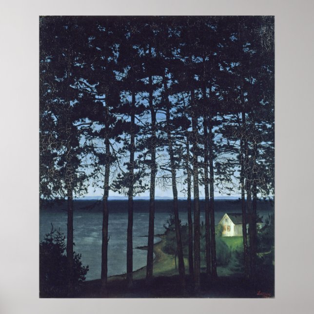 Sohlberg Fishermans Cottage Landscape Painting Poster (Front)