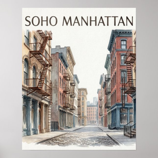 SoHo Manhattan Poster (Front)