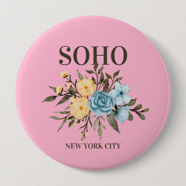 SOHO Neighborhood, New York City Button (Front)