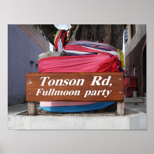 Soi Tonson Koh Phangan  Fullmoon Party Poster