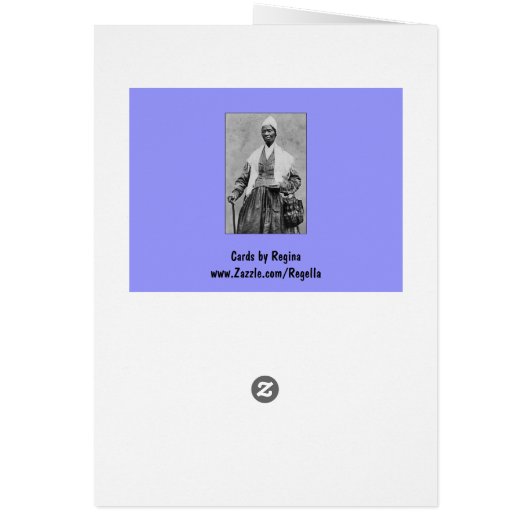 Sojourner Truth ~ Black History Month Card (large) (Back)