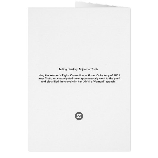 Sojourner Truth - Women's Rights (Back)