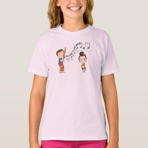 Sok Dee Pi Mai Happy Lao New Year Girls T_Shirt