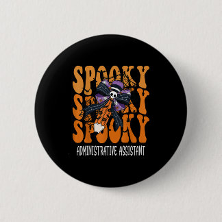 Soky Administrative Istant Halloween School  Button