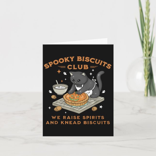 Soky Biscuits Club Black Cat Pumpkin Halloween Bak Card (Front)