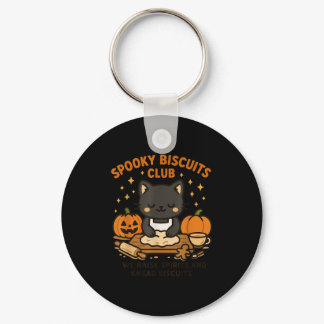 Soky Biscuits Club Cat Funny Halloween Baking Tee  Keychain