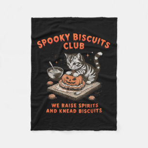 Soky Biscuits Club Cat Halloween Baking  Fleece Blanket