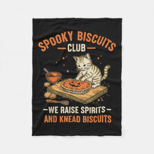 Soky Biscuits Club Funny Halloween Cat Baking  Fleece Blanket