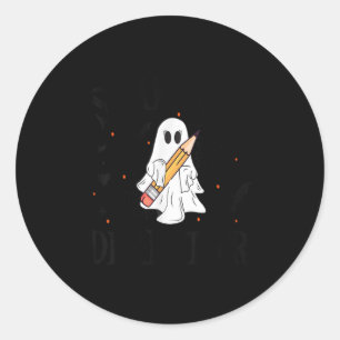 Soky Director Halloween School Classic Round Sticker