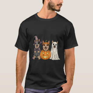 Soky Ghost Blue Heeler Pumpkin Halloween Dog Lover T-Shirt