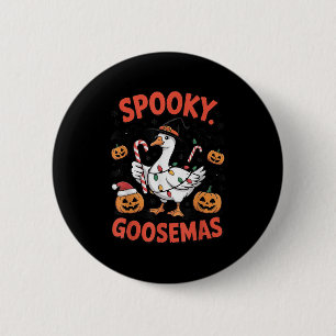 Soky Goosemas Funny Goose Halloween Christmas Cost Button