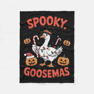Soky Goosemas Funny Goose Halloween Christmas Cost Fleece Blanket