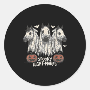 Soky Night-mares Halloween Horse Ghost Funny Soky Classic Round Sticker