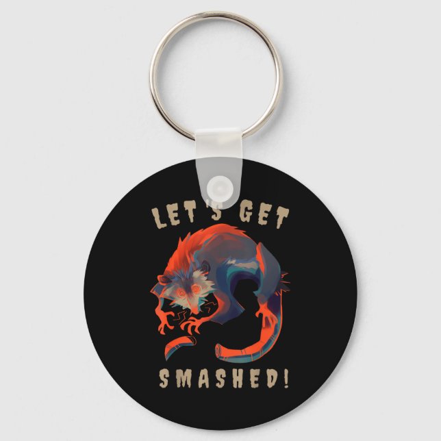 Soky Ossum S Let's Get Smashed Creepy Gift  Keychain (Front)