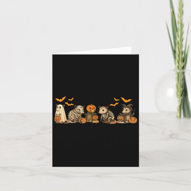 Soky Ossum Skeleton Mummy Ghost Witchy Ssum Hallow Card (Front)